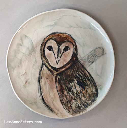 Plate - Owl illustration