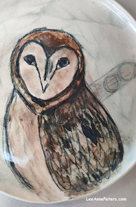 Plate - Owl illustration