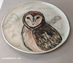 Plate - Owl illustration